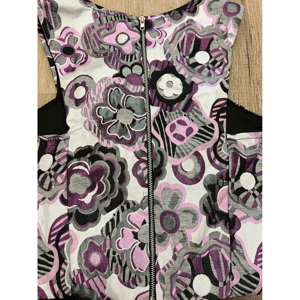 Miss Behave Tween XL Purple Floral Brocade Crop Top and Skirt Set